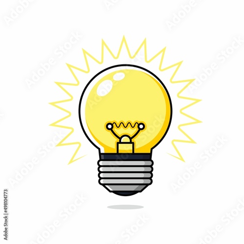 cartoon light up for sticker or icon