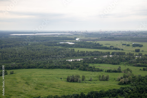 View on the top of Yuraktau shihan. Sterlitamak city, republic Bashkortostan, Russia0