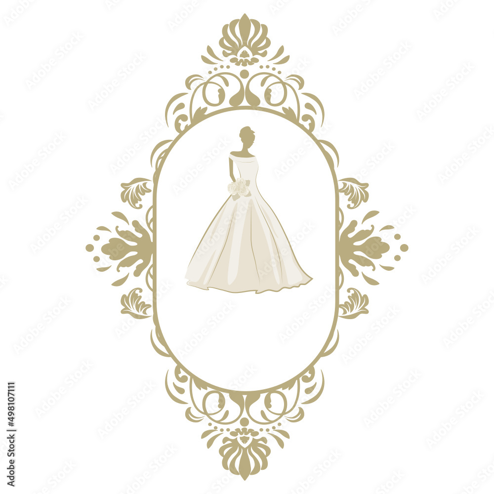bride, ornamental frame bride, ornamental frame