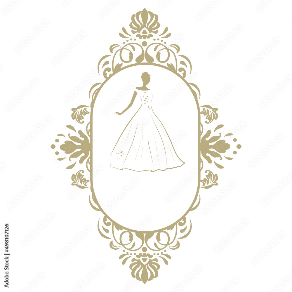 bride, ornamental frame bride, ornamental frame