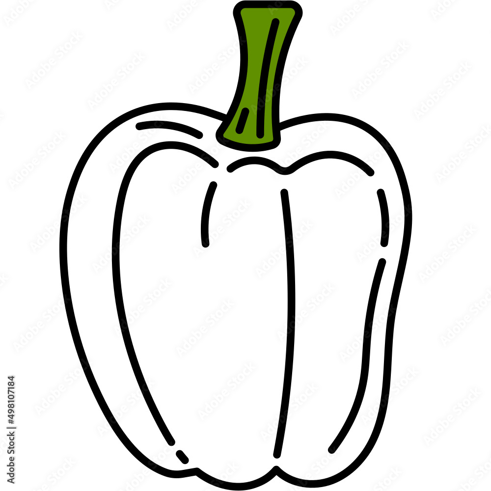 bell pepper one color icon bell pepper one color icon