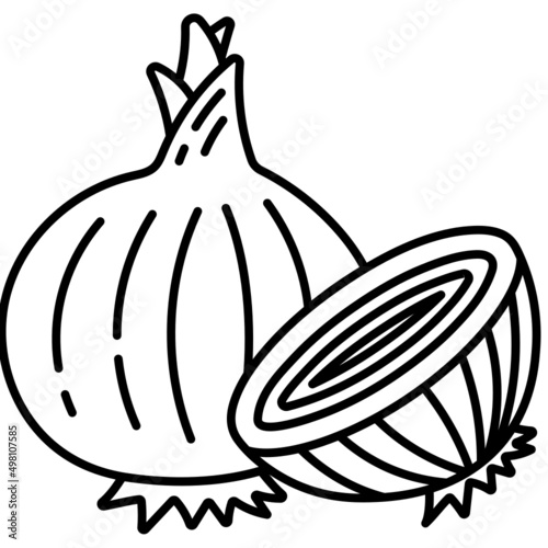 onion line icon