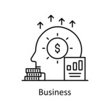Business vector Outline Icon Design illustration. Business Partnership Symbol on White background EPS 10 File