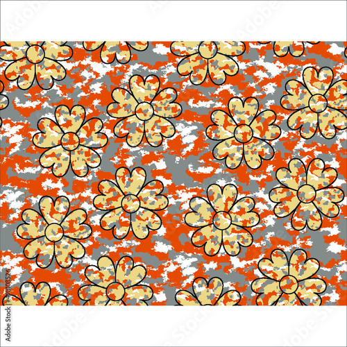 Monotone blue and grey of silhouette tropical foliage and fill in stripe leaves in colorful mood seamless pattern in vector for fashion fabric and all prints