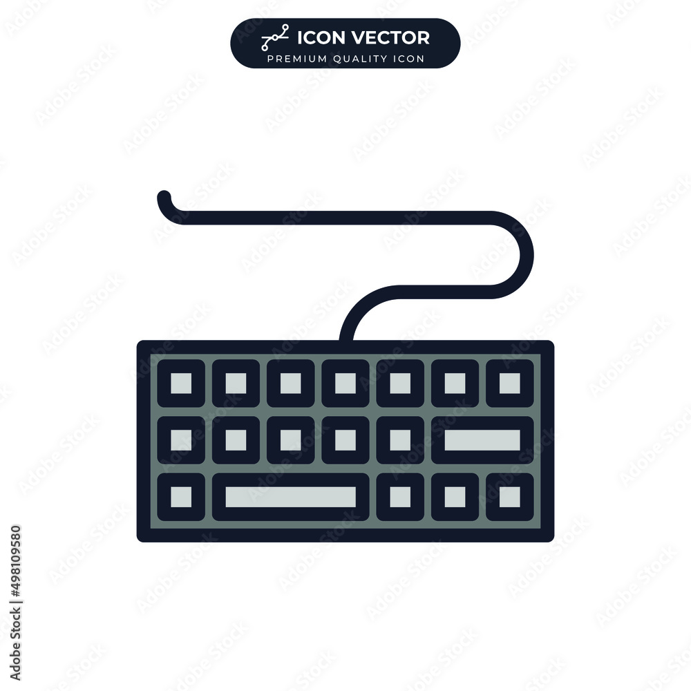keyboard icon symbol template for graphic and web design collection logo vector illustration