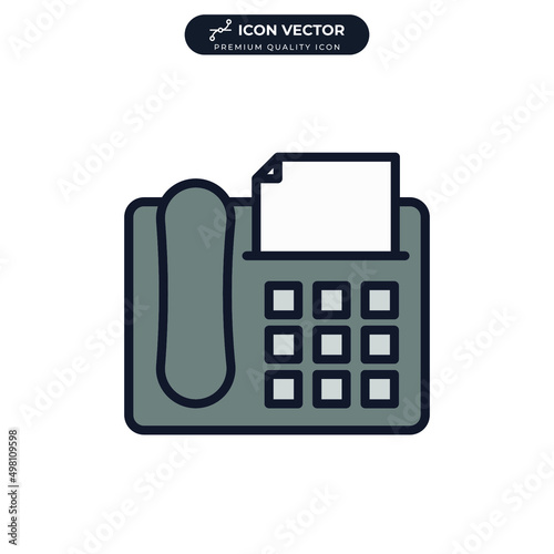 phone fax icon symbol template for graphic and web design collection logo vector illustration