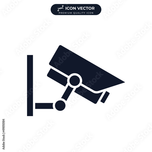 Security camera icon symbol template for graphic and web design collection logo vector illustration