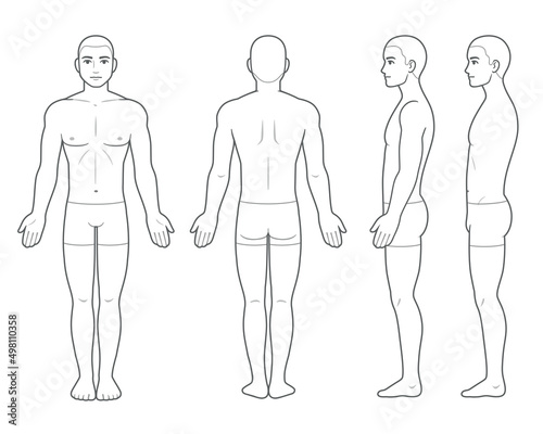 Male body chart template
