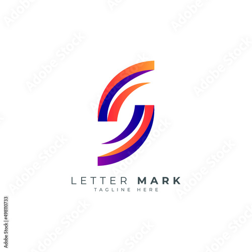 Letter S logo mark monogram logo design
