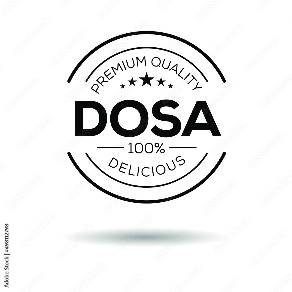 Creative (Dosa) logo, Dosa sticker, vector illustration.
