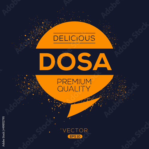 Creative (Dosa) logo, Dosa sticker, vector illustration.