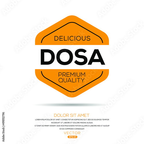 Creative (Dosa) logo, Dosa sticker, vector illustration.
