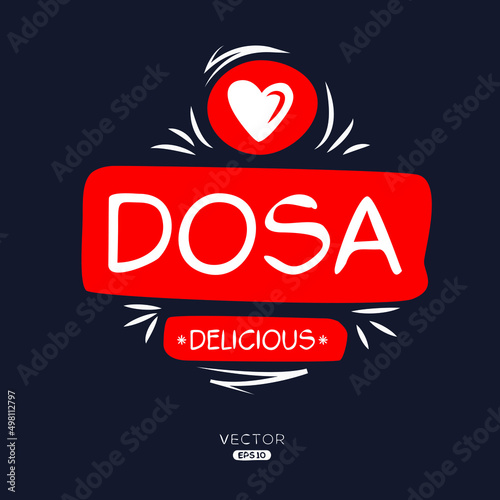 Creative (Dosa) logo, Dosa sticker, vector illustration.