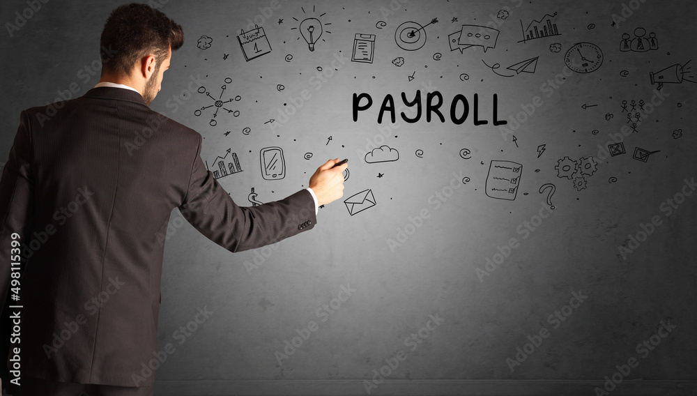 businessman drawing a creative idea sketch businessman drawing a creative idea sketch
