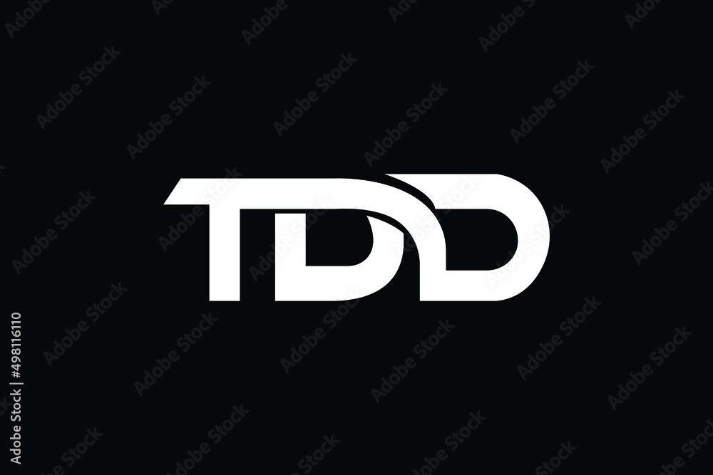 Abstract letter TDD logo design. Creative, Premium Minimal emblem ...