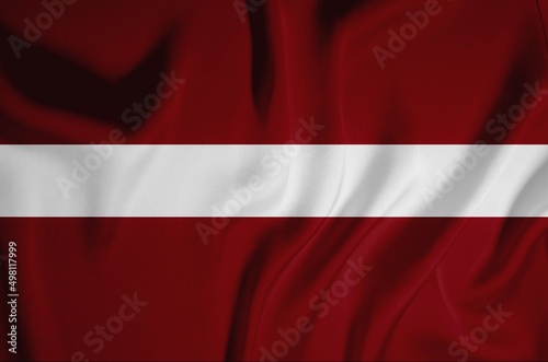 Flag of Latvia, national symbol of the country