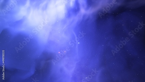 nebula gas cloud in deep outer space  science fiction illustrarion  colorful space background with stars 3d render