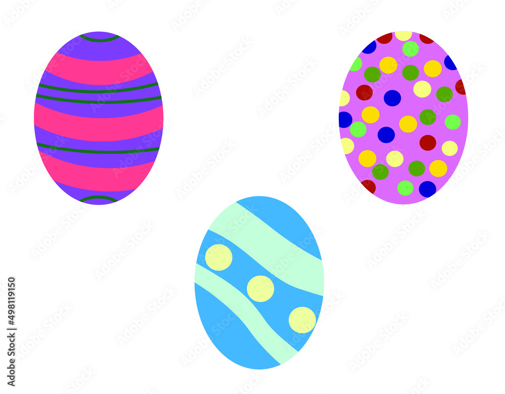 easter egg set vector colorful design eggs