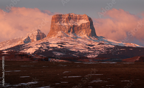 Chief Mountain at sunrise Babb MT
