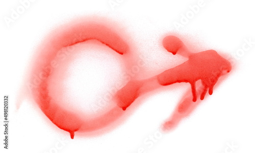 Red spray stain gender symbol icon isolated on white 