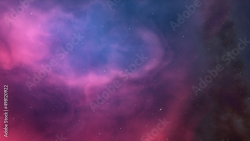 nebula gas cloud in deep outer space  science fiction illustrarion  colorful space background with stars 3d render  