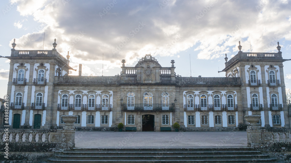 Brejoeira palace facade in Monção Portugal