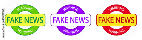 Fake news label or stamp