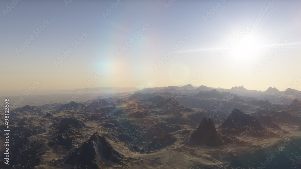 Rocky surface of the alien planet Rocky surface of the alien planet