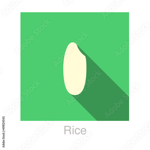 Rice food flat icon design vector illustration