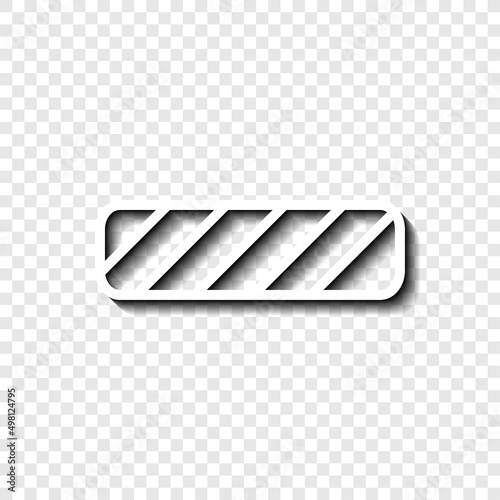 Barrier simple icon, vector. Flat desing. White with shadow on transparent grid.ai