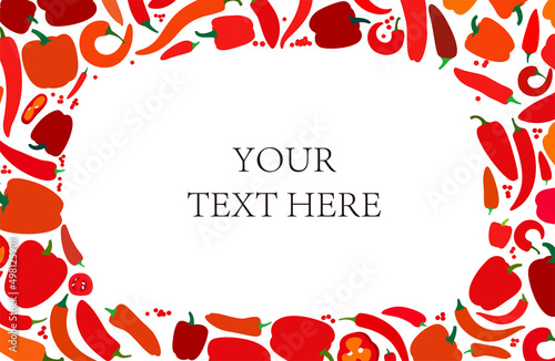 Peppers pattern, vector illustration