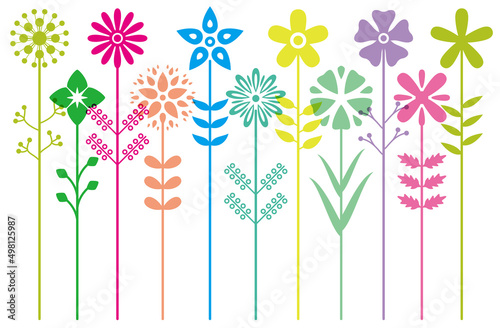 Floral vector pattern background