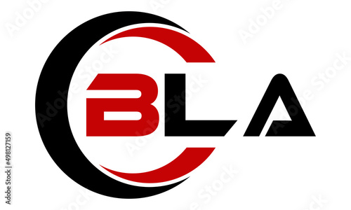 BLA swoosh logo design vector template | monogram logo | abstract logo | wordmark logo | lettermark logo | business logo | brand logo | flat logo.	
