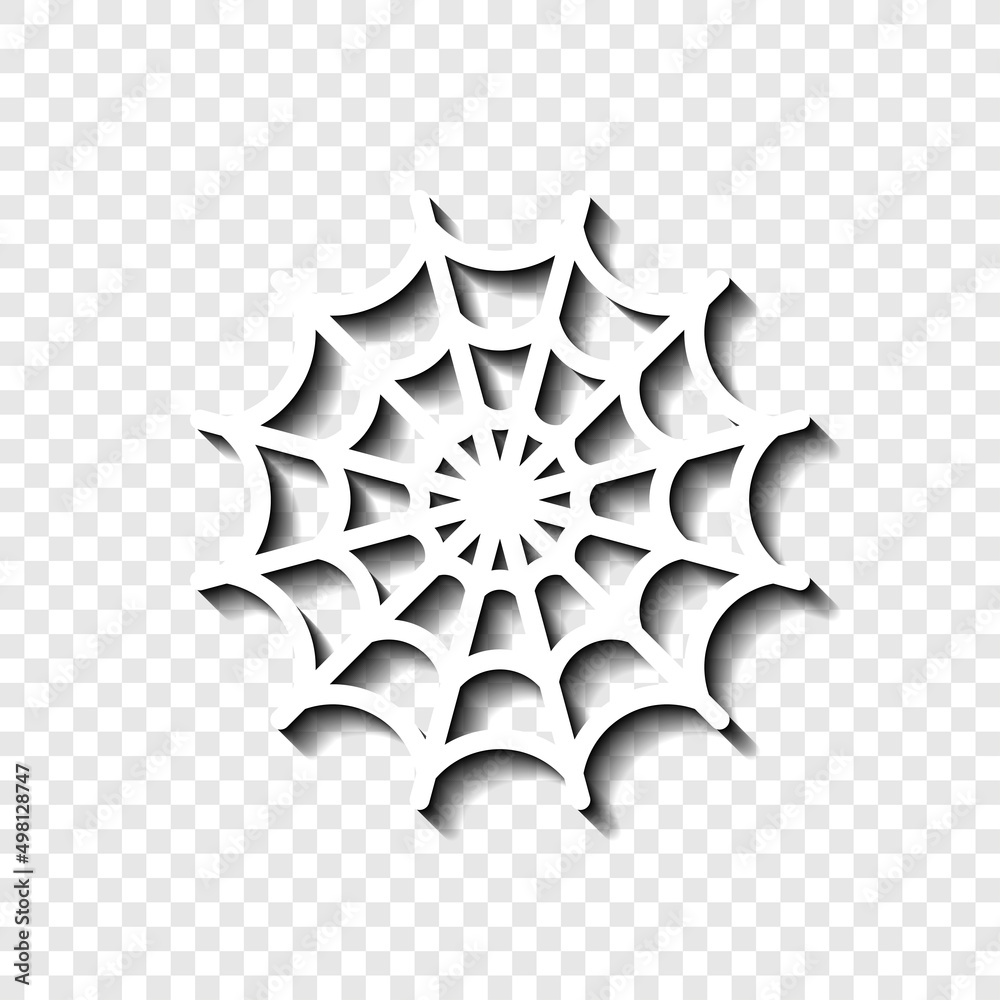 Web simple icon. Flat desing. White with shadow on transparent grid.ai Web simple icon. Flat desing. White with shadow on transparent grid.ai