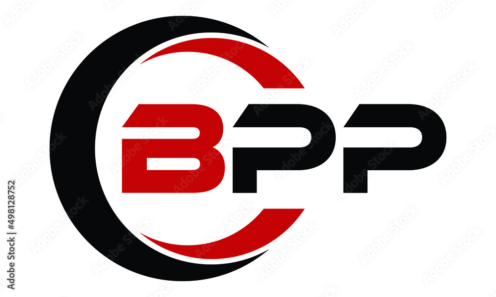 BPP swoosh logo design vector template | monogram logo | abstract logo