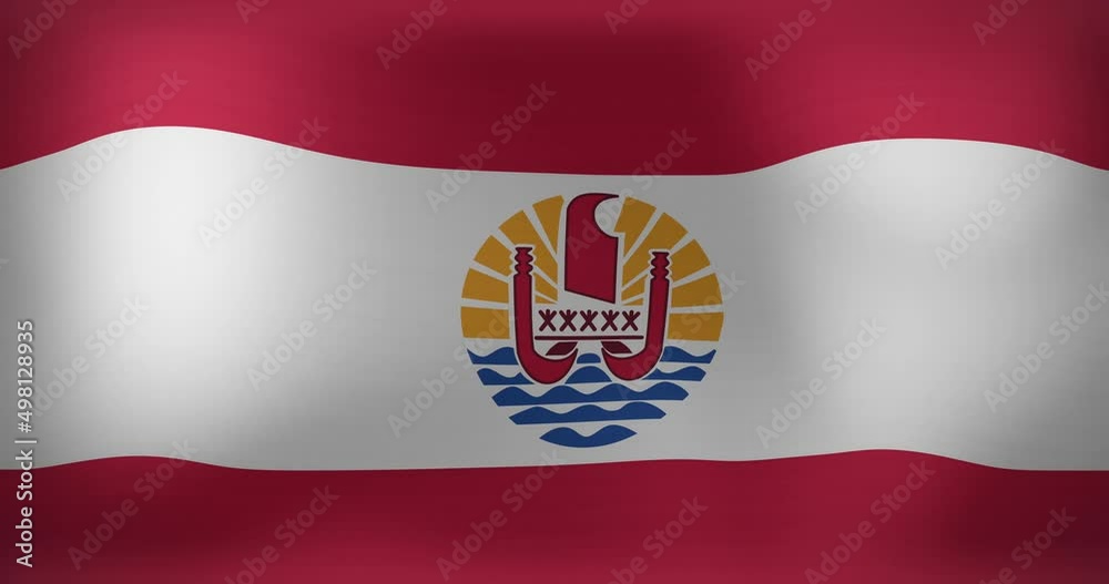 Animation of national flag of french polynesia waving Animation of national flag of french polynesia waving