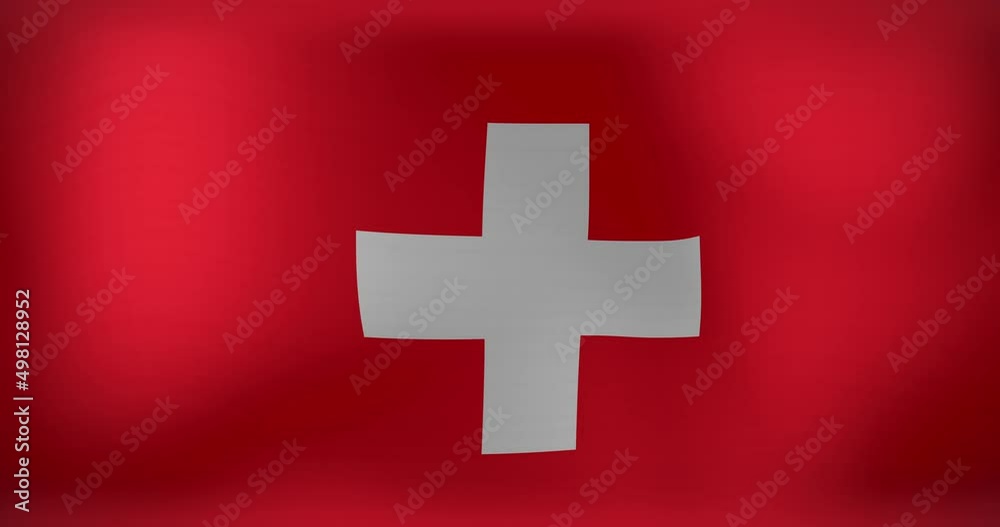 Animation of national flag of switzerland waving Animation of national flag of switzerland waving
