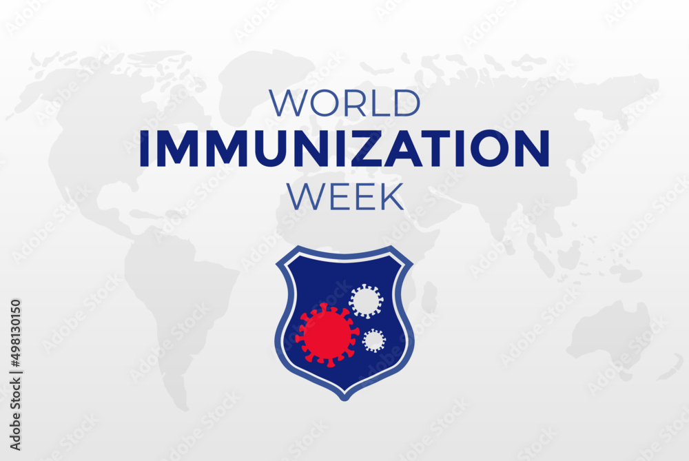 Obraz premium World Immunization Week Illustration Background Design