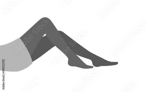 sexy young girl leg series,vector illustration, white background