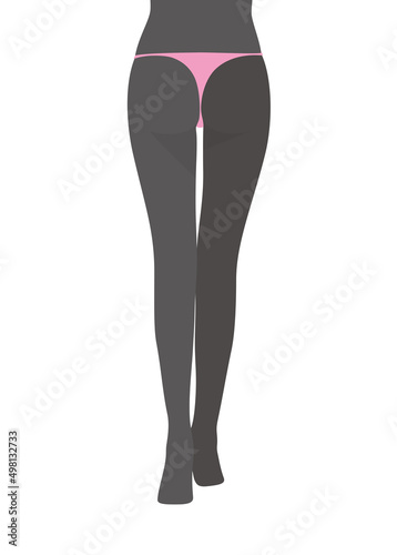 sexy young girl leg series vector illstration  white background