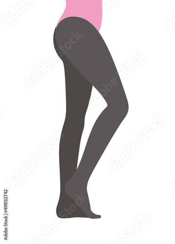 sexy young girl leg series,vector illstration, white background
