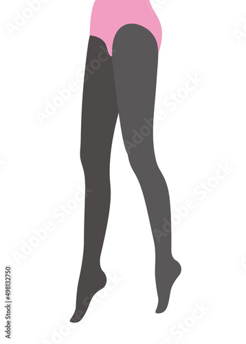 sexy young girl leg series vector illstration  white background
