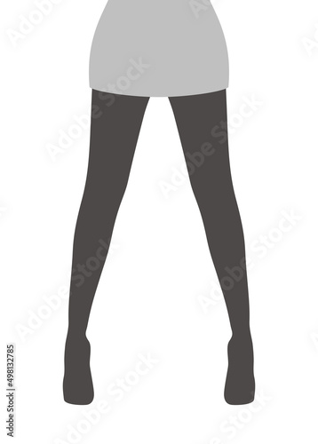 sexy young girl leg series,vector illustration, white background