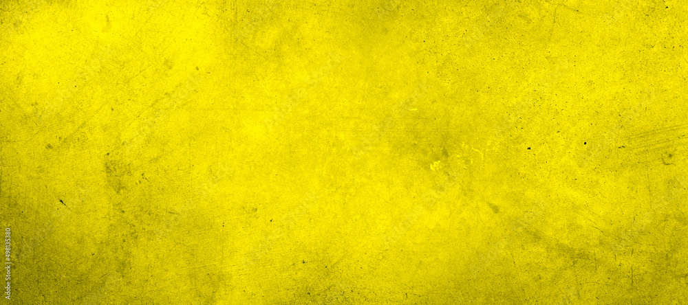 Yellow textured concrete wall wide background Yellow textured concrete wall wide background