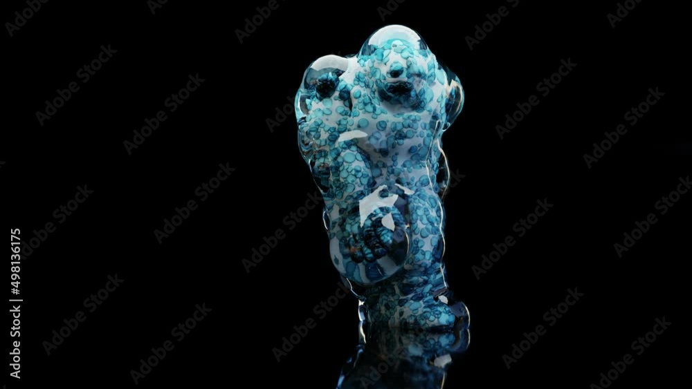 liquid Monster Dancing, hip hop, slide step, isolated on black background, 3d render, loop animation liquid Monster Dancing, hip hop, slide step, isolated on black background, 3d render, loop animation