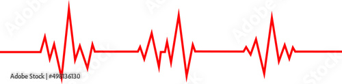 Heartbeat pulse line vector health medical concept for graphic design, logo, web site, social media, mobile app.