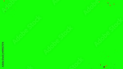 Earth map surface breaks, falls in a hole revealing green screen and transparent background. 3D animated intro. Chroma key, alpha channel ProRes 4444 4k UHD. Planet texture painted in graphic editor.