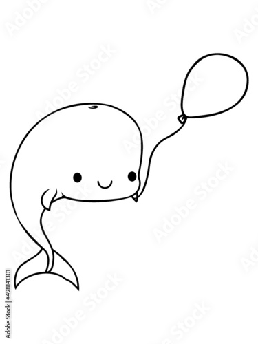 Luftballon Glücklicher Wal 