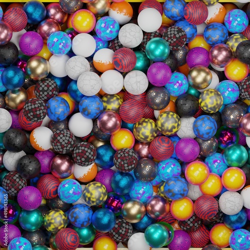 close up of colorful marbles abstract background
