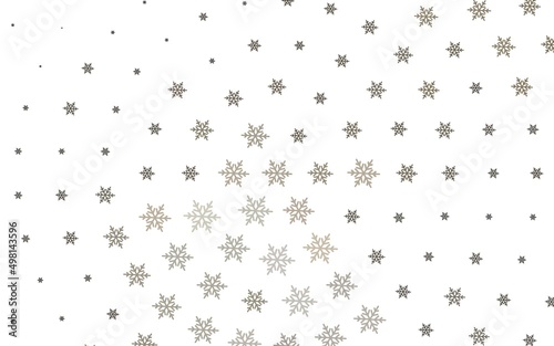 Light Gray vector background with xmas snowflakes  stars.